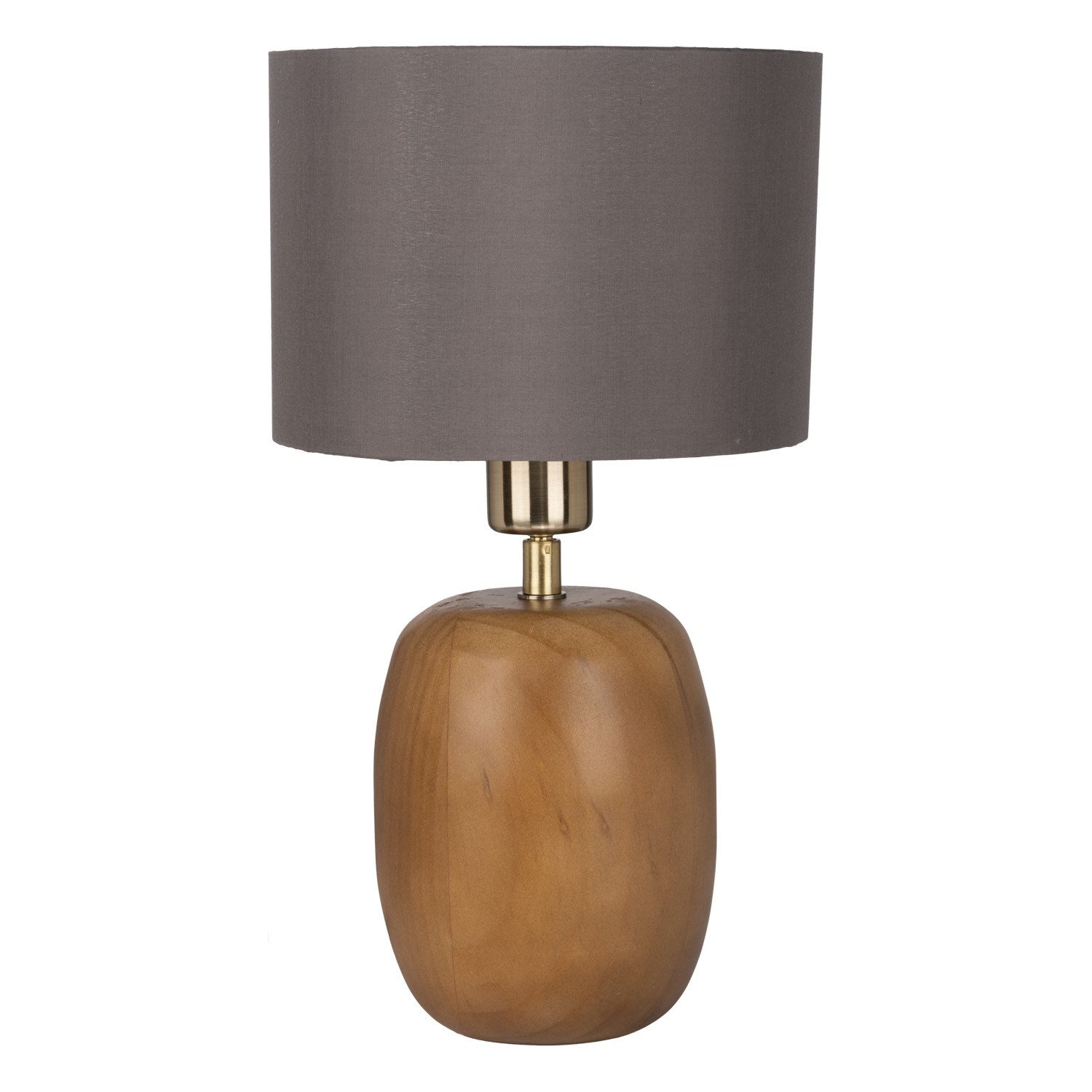 1 Light Table Lamp W/ Pinewood & Nutwood Optic Base by Eglo