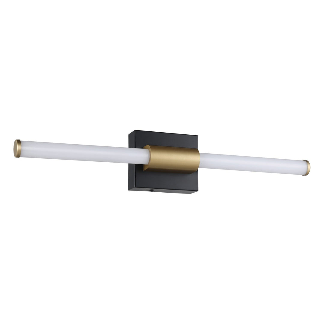 1 Light Led Bath/Vanity Light W/ Matte Black & Gold Finish by Eglo