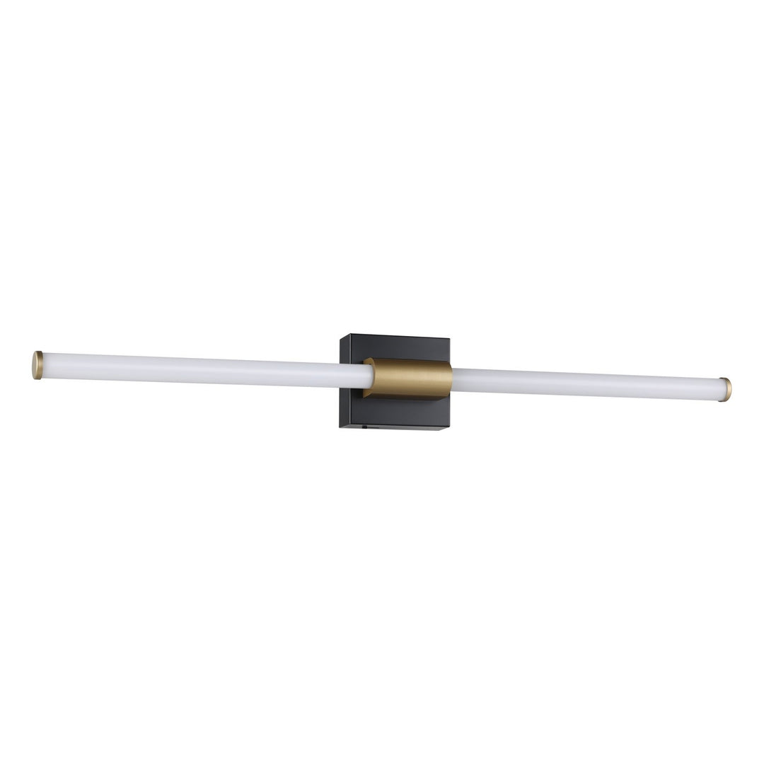 1 Light Led Bath/Vanity Light W/ Matte Black & Brushed Nickel Finish by Eglo