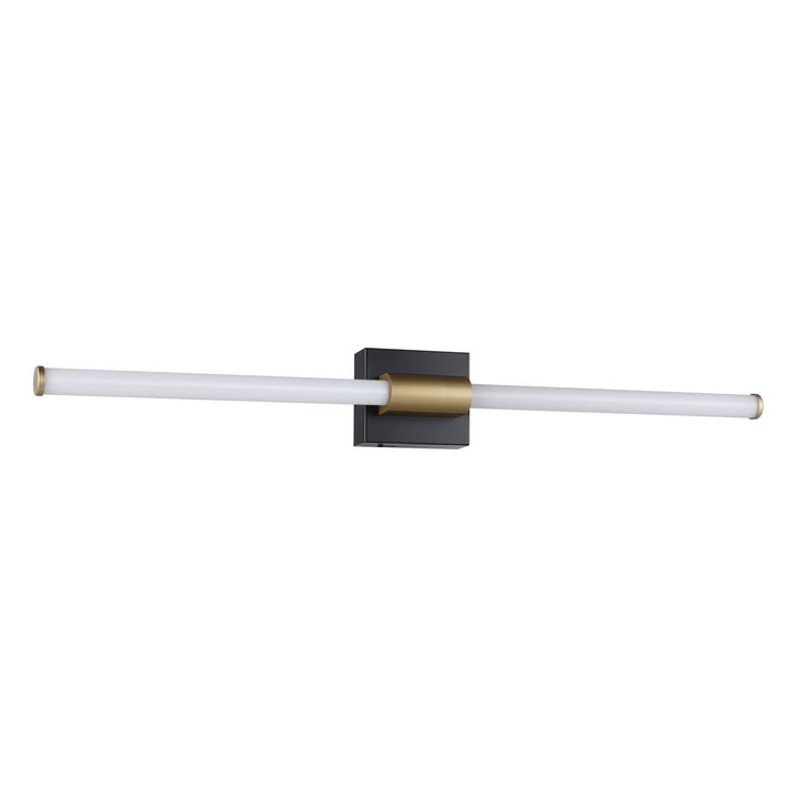 1 Light Led Bath/Vanity Light W/ Matte Black & Brushed Nickel Finish by Eglo
