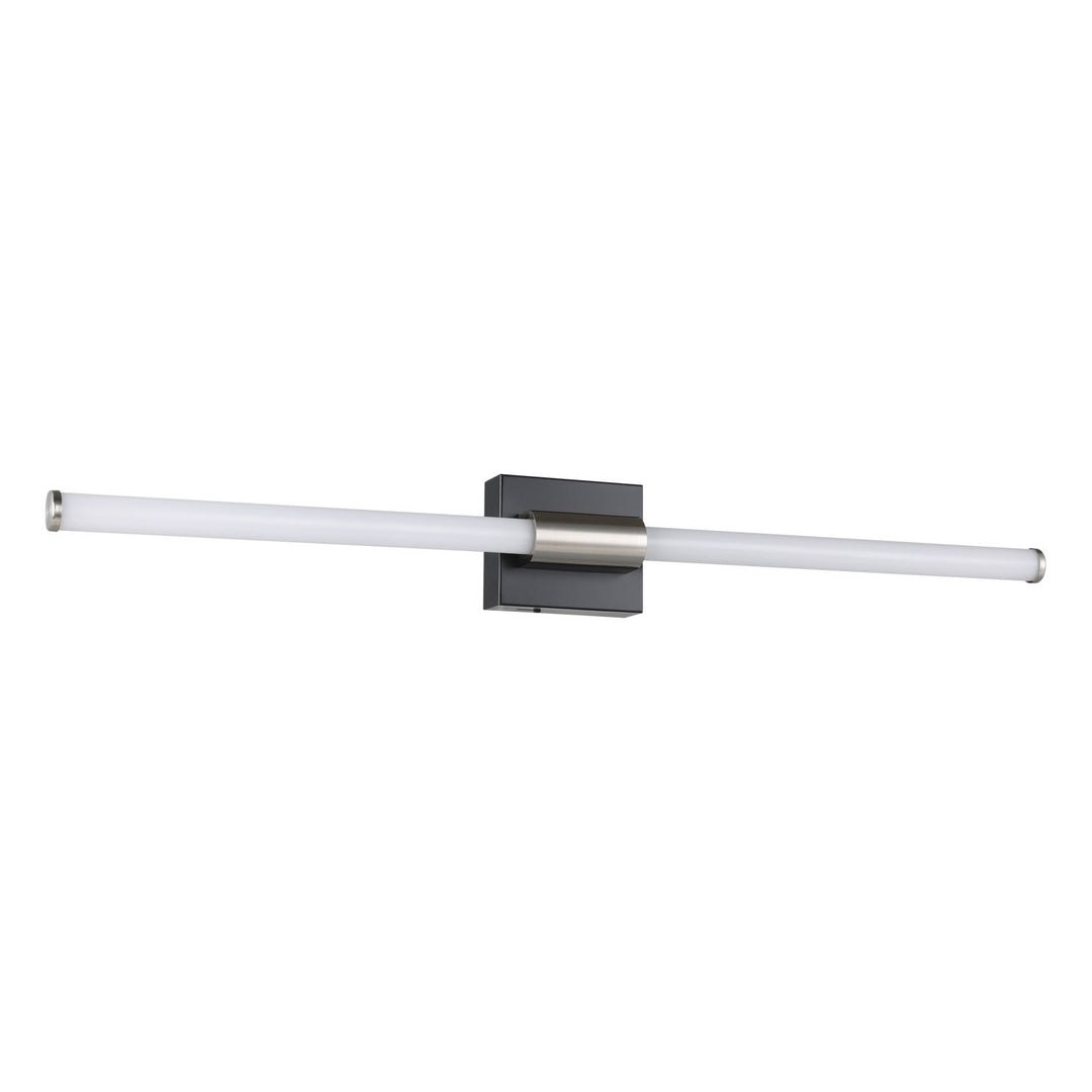 1 Light Led Bath/Vanity Light W/ Matte Black & Brushed Nickel Finish by Eglo