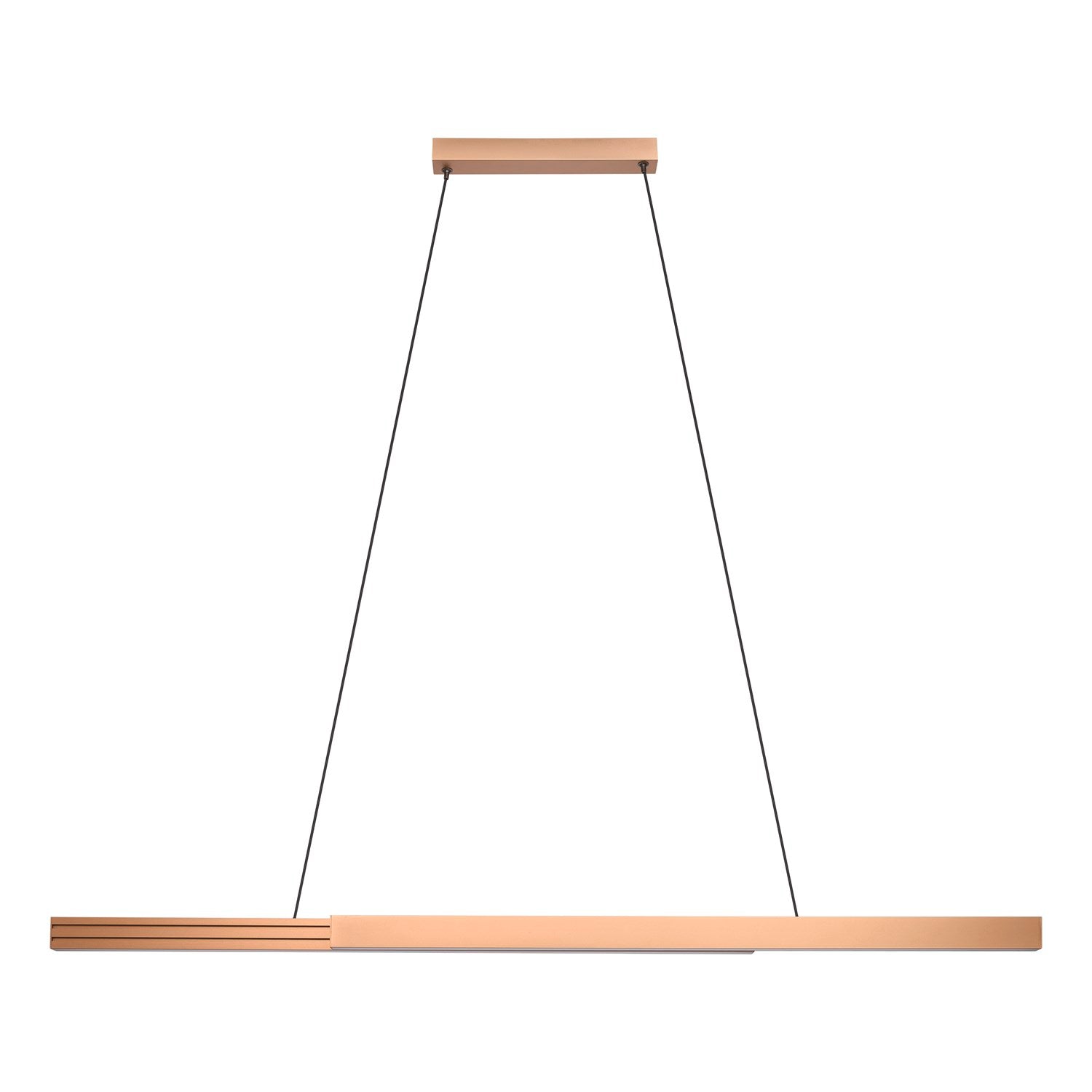 2 Light Led Linear Pendant W/ Bronze Finish & King Brown Shade by Eglo
