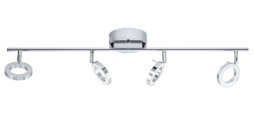 4 Light Integrated Led Fixed Track Light W/ Chrome Finish by Eglo