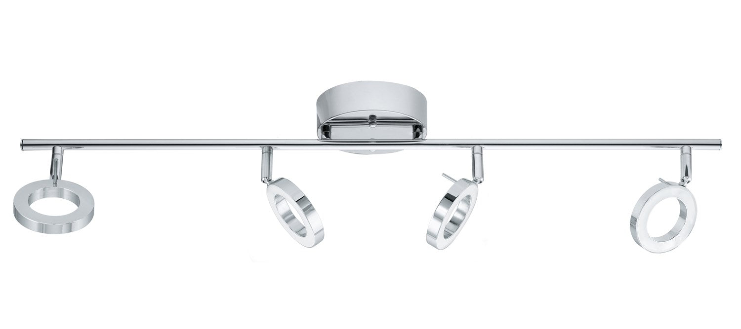 4 Light Integrated Led Fixed Track Light W/ Chrome Finish by Eglo