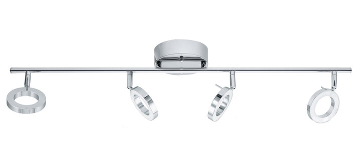 4 Light Integrated Led Fixed Track Light W/ Chrome Finish by Eglo