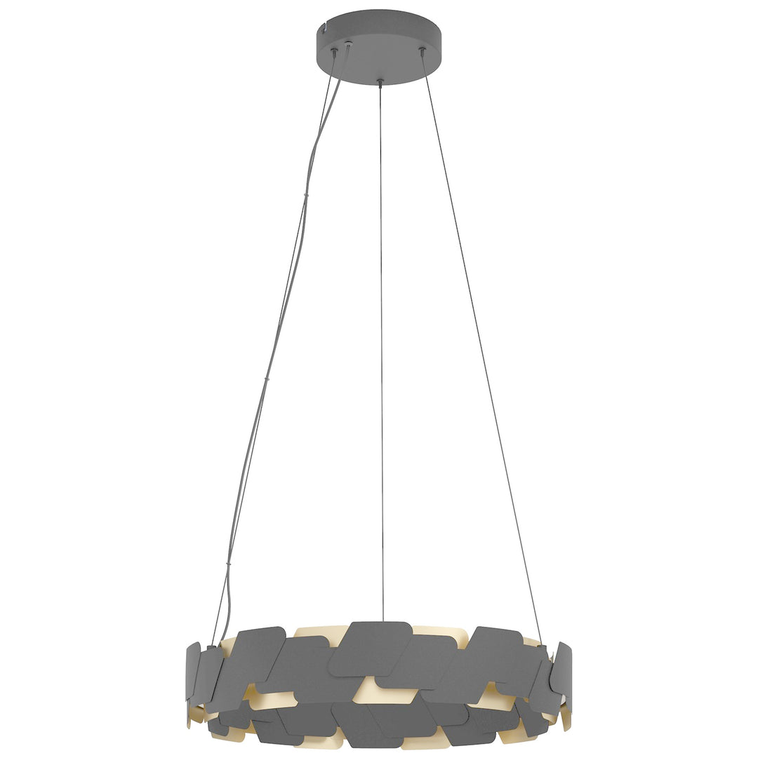 Led Pendant W/ Black Finish & Black & Gold Metal Shade by Eglo