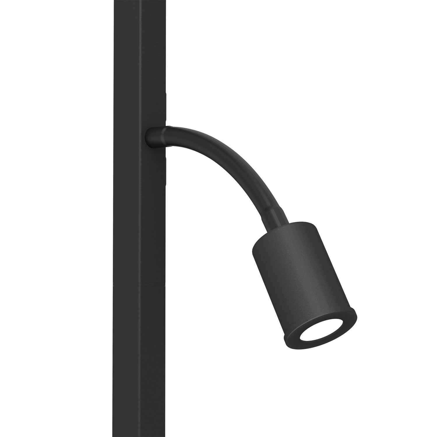 1 Light Floor Lamp W/ Black Finish W/ Black Fabric Shade