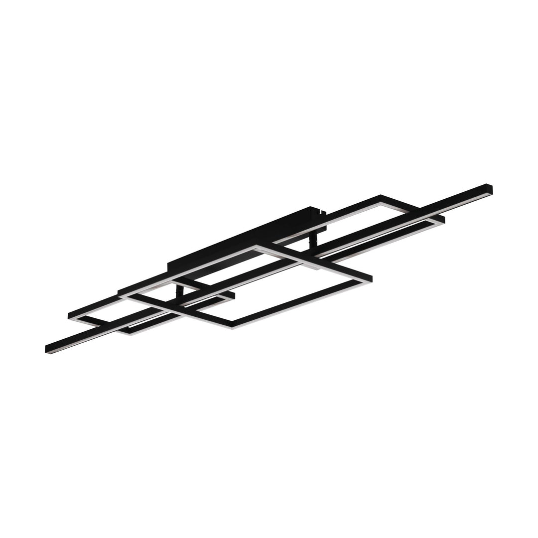 1 Light Led Ceiling Light W/ Black Finish & White Acrylic Diffuser by Eglo