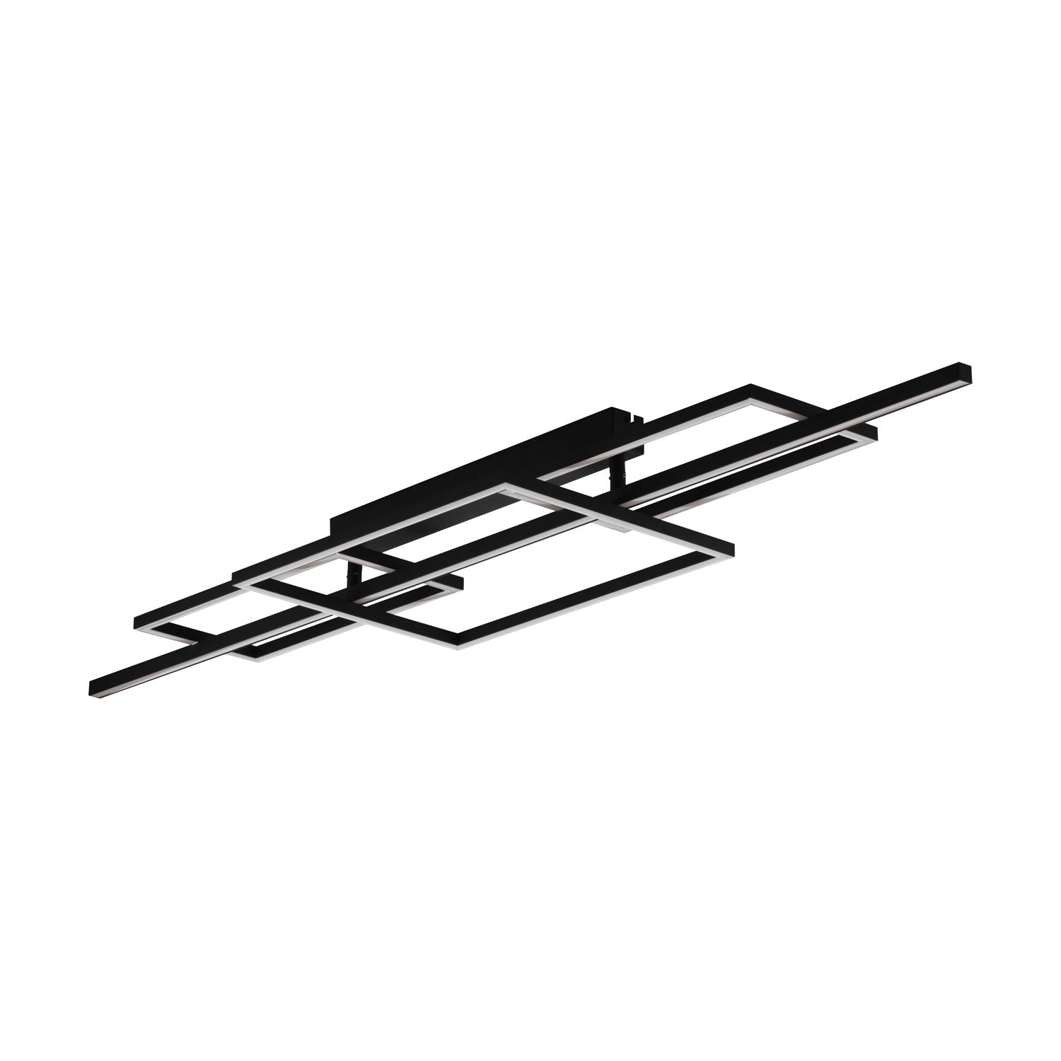 1 Light Led Ceiling Light W/ Black Finish & White Acrylic Diffuser by Eglo