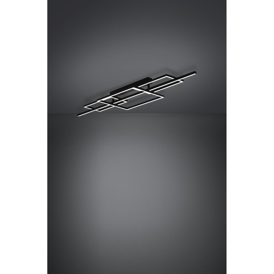 1 Light Led Ceiling Light W/ Black Finish & White Acrylic Diffuser