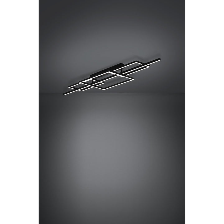 1 Light Led Ceiling Light W/ Black Finish & White Acrylic Diffuser