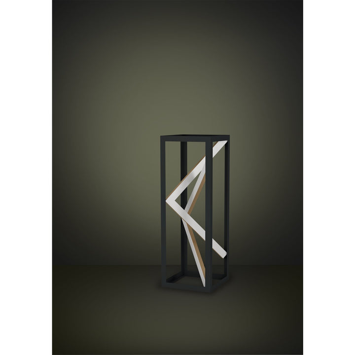 1 Light Led Table Lamp W/ Black & Gold Finish W/ White Acrylic Diffuser