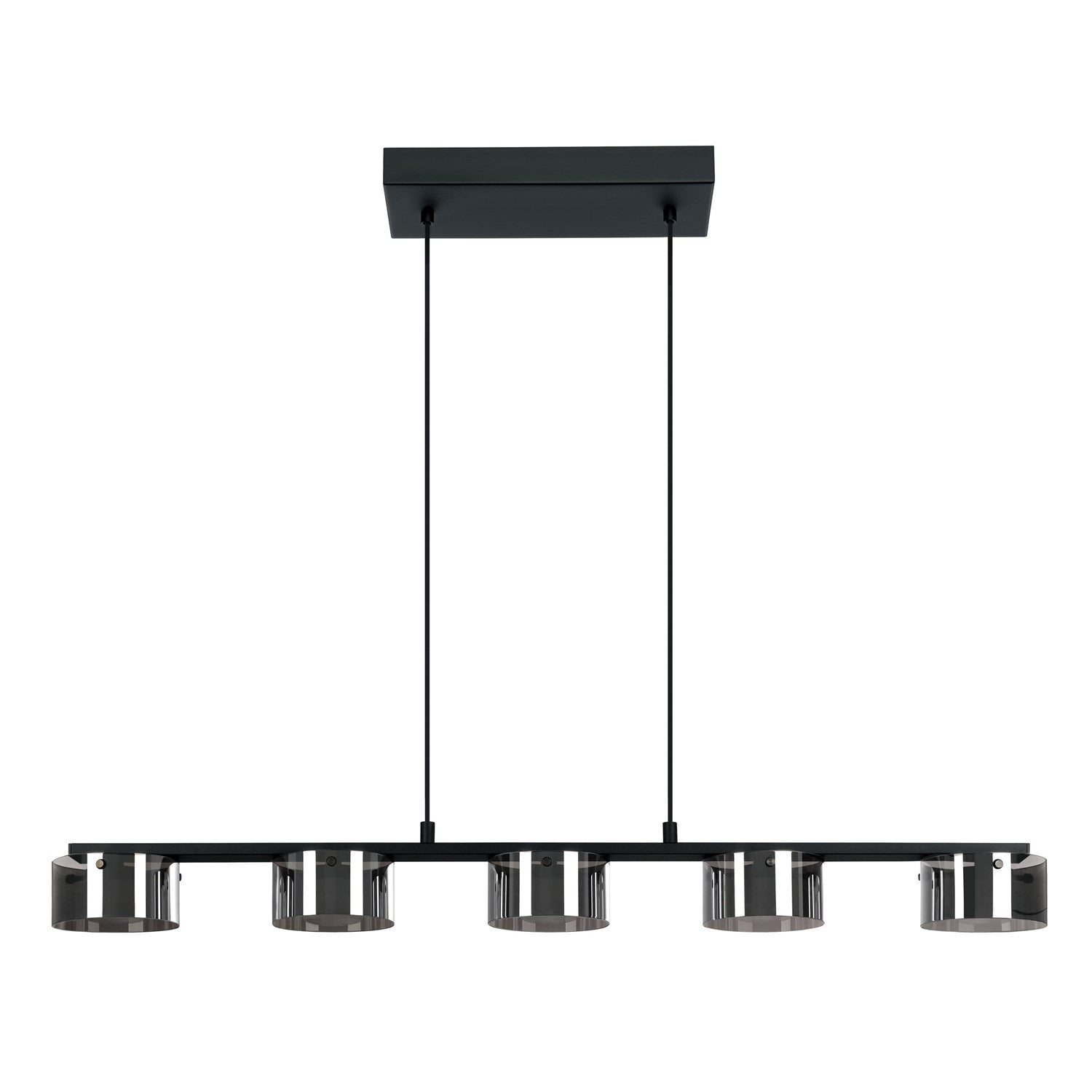 5 Light Integrated Led Linear Pendant W/ Black Finish by Eglo