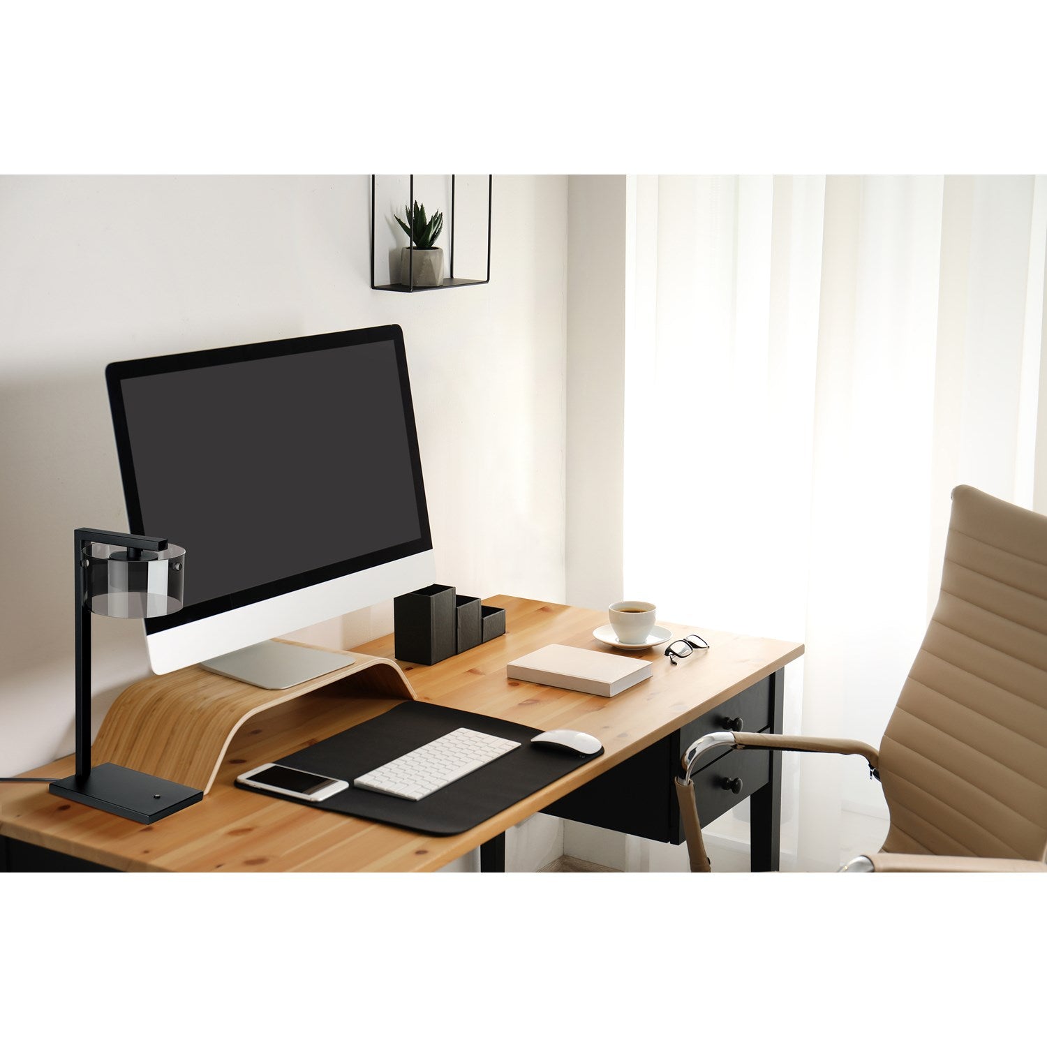 1 Light Integrated Led Table Lamp W/ Black Finish