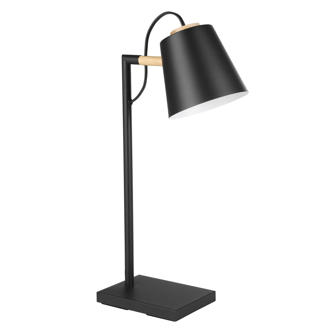 1 Light Table Lamp W/ Structured Black Finish & Black by Eglo