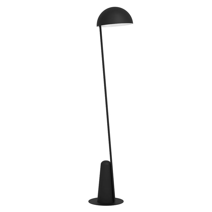 1 Light Floor Lamp Black W/ White Interior Metal Shade by Eglo