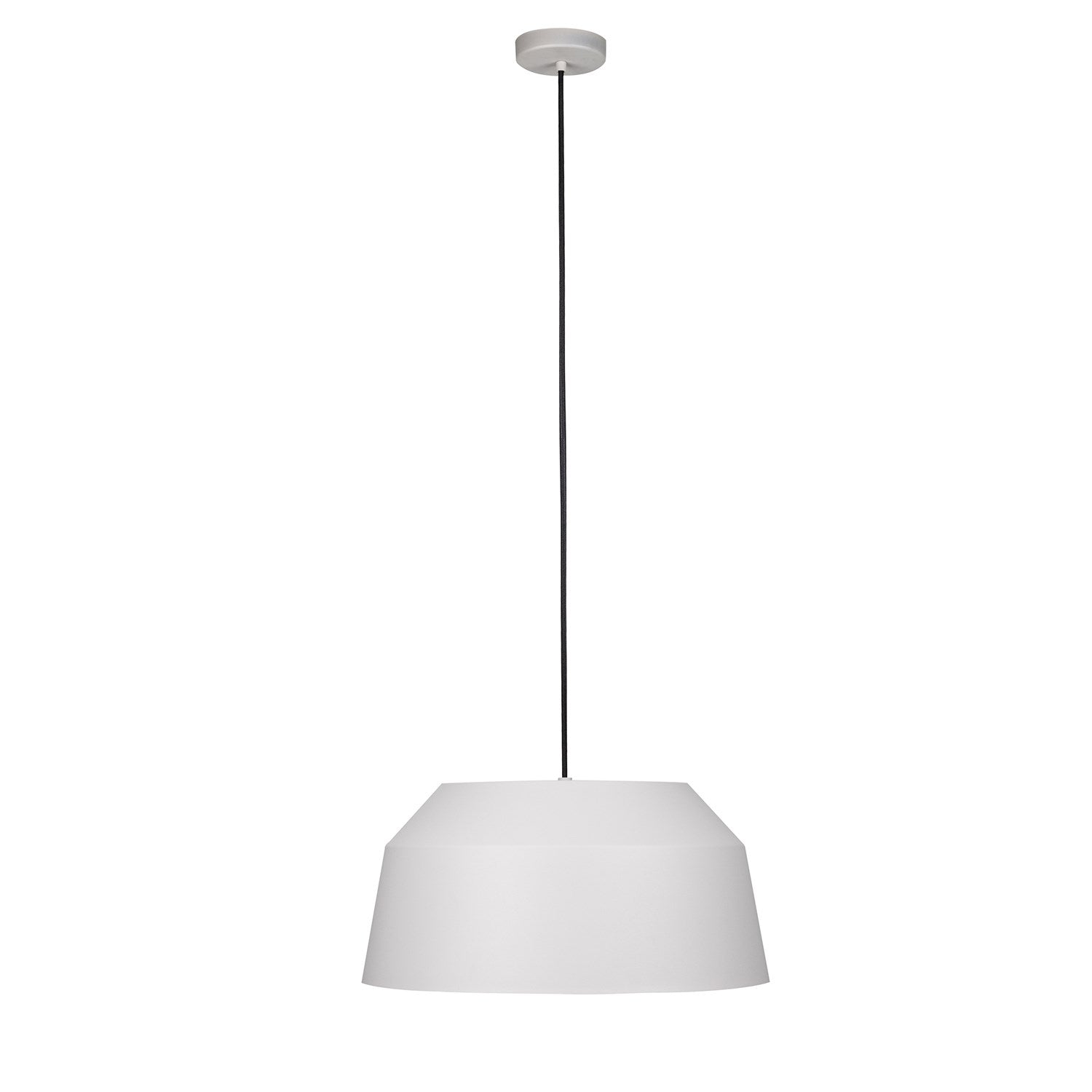 1 Light Pendant W/ Black Finish & Grey Metal Shade