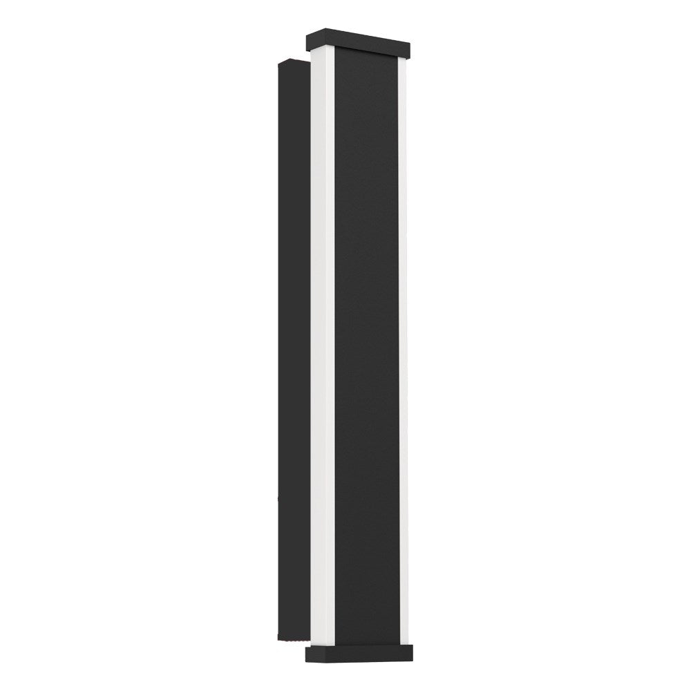 1 Light Led Outdoor Wall Light W/ Black Finish & White Plastic Diffuser by Eglo