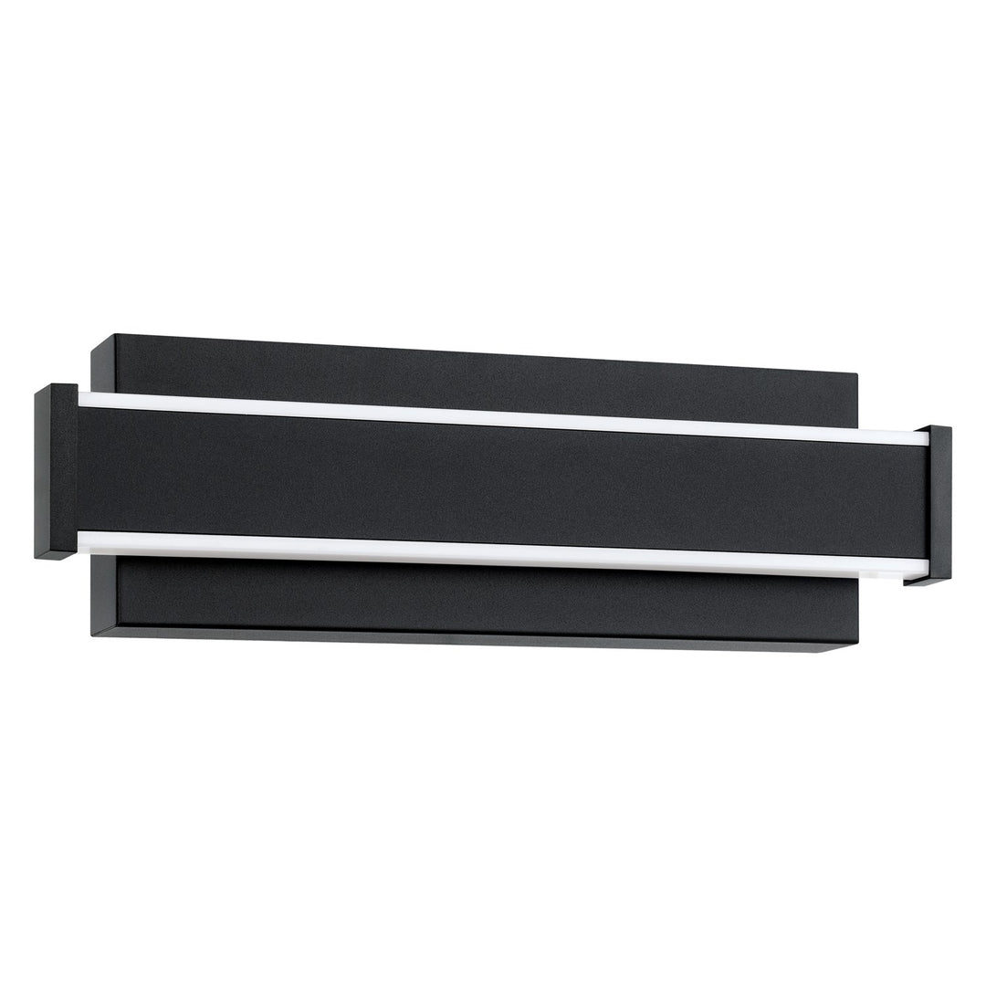 1 Light Led Outdoor Wall Light W/ Black Finish & White Plastic Diffuser