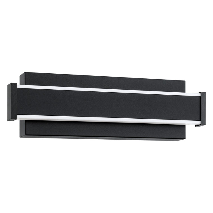 1 Light Led Outdoor Wall Light W/ Black Finish & White Plastic Diffuser
