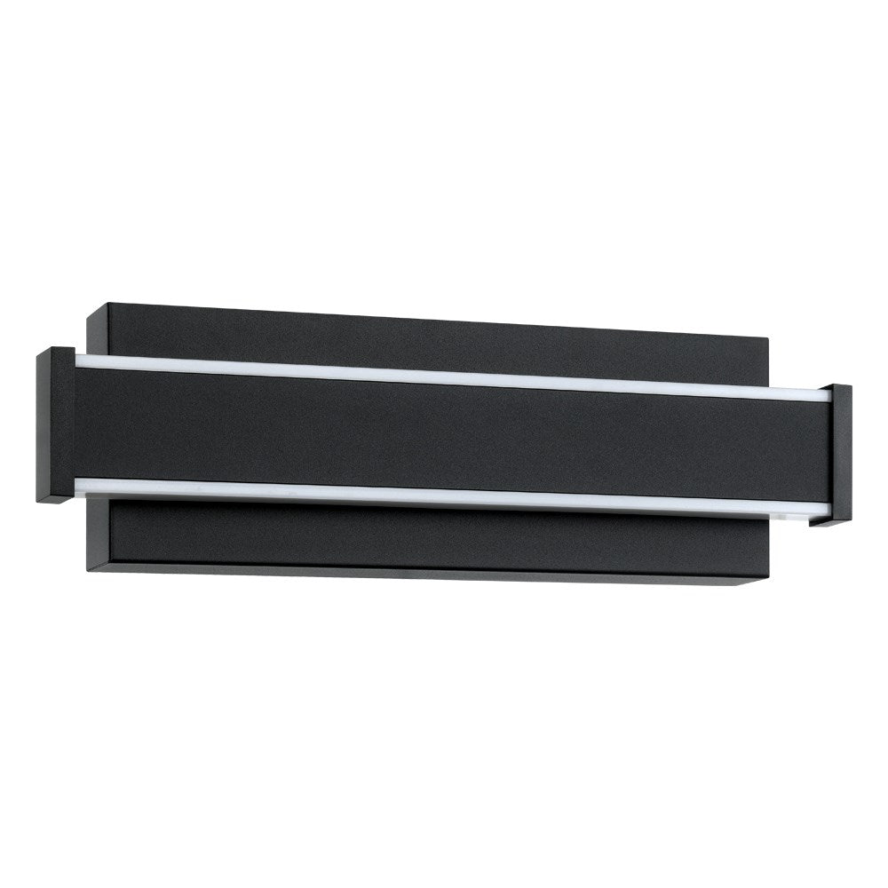 1 Light Led Outdoor Wall Light W/ Black Finish & White Plastic Diffuser