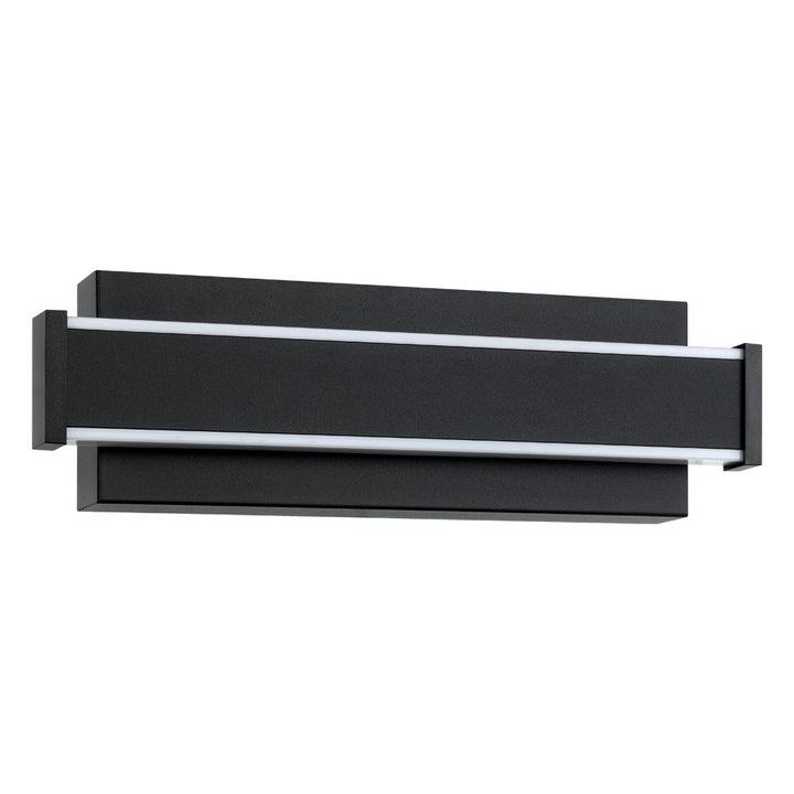 1 Light Led Outdoor Wall Light W/ Black Finish & White Plastic Diffuser