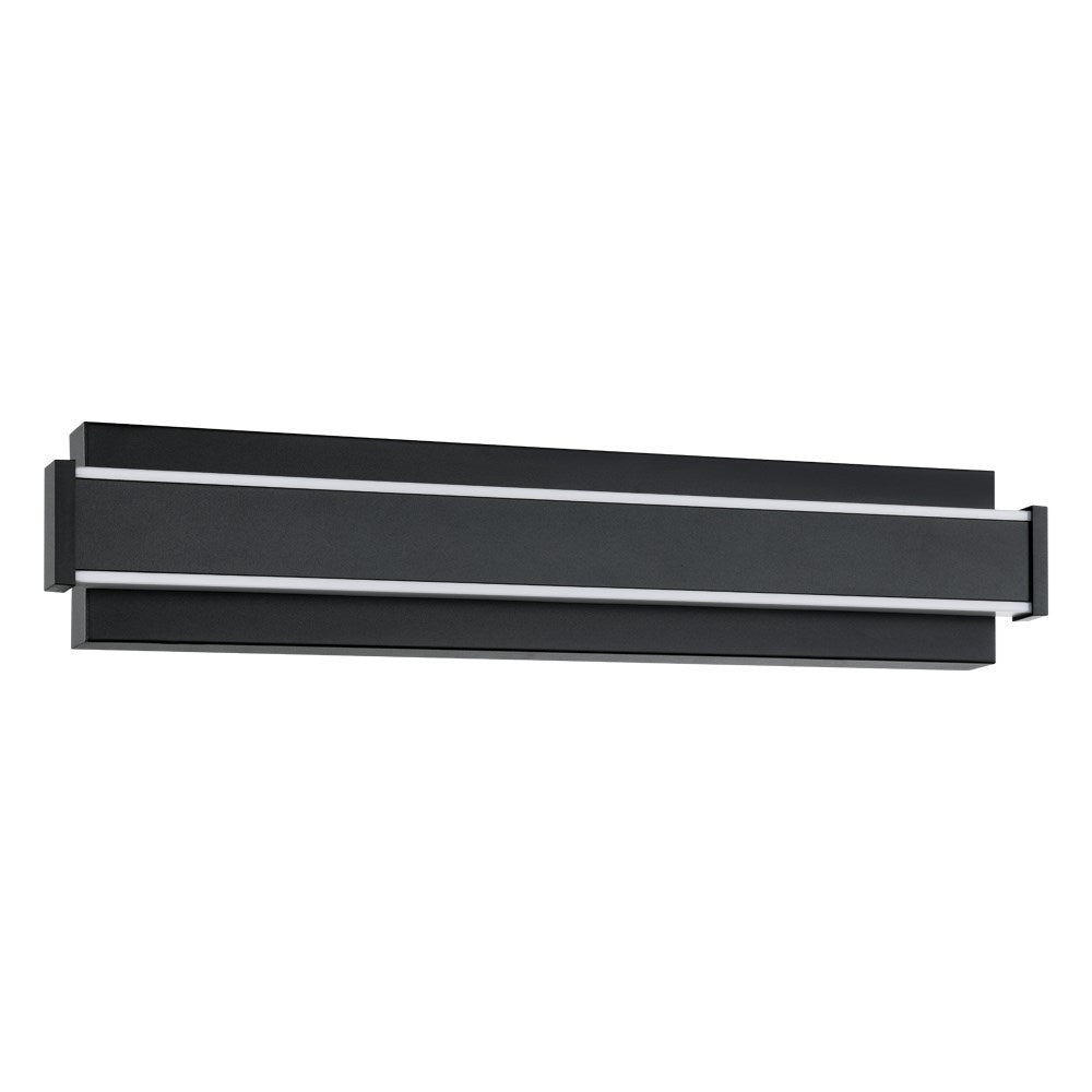 1 Light Led Outdoor Wall Light W/ Black Finish & White Plastic Diffuser