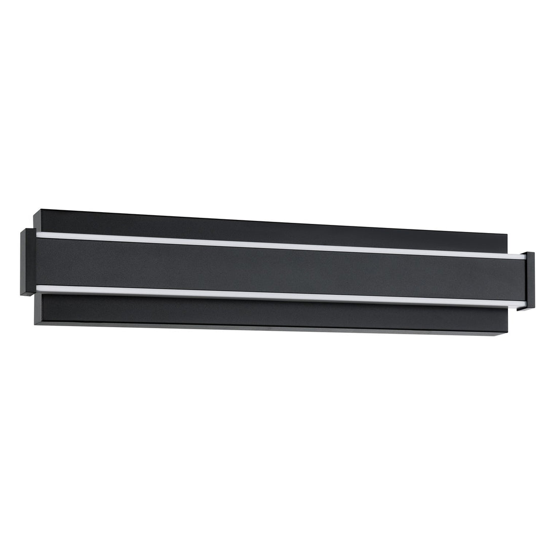 1 Light Led Outdoor Wall Light W/ Black Finish & White Plastic Diffuser