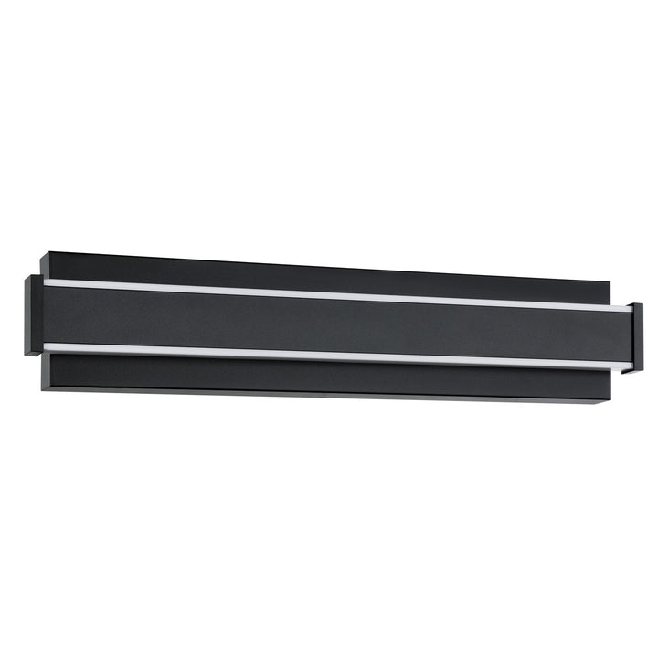 1 Light Led Outdoor Wall Light W/ Black Finish & White Plastic Diffuser