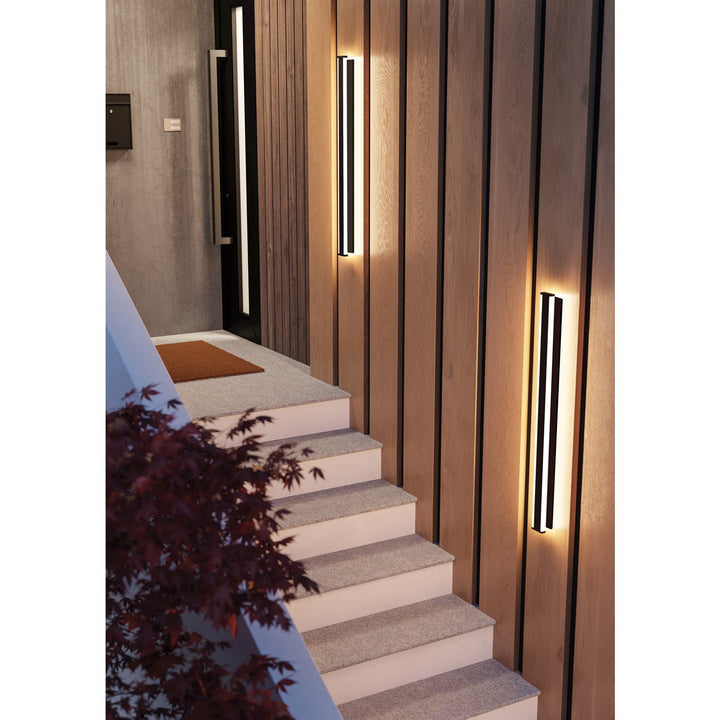 1 Light Led Outdoor Wall Light W/ Black Finish & White Diffuser