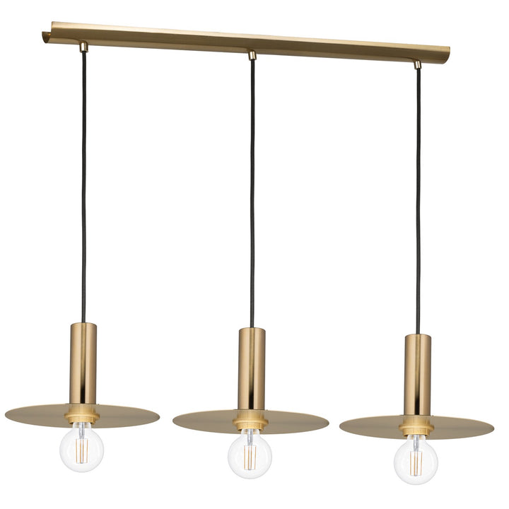 3 Light Open Bulb Pendant W/ Brushed Gold Finish by Eglo