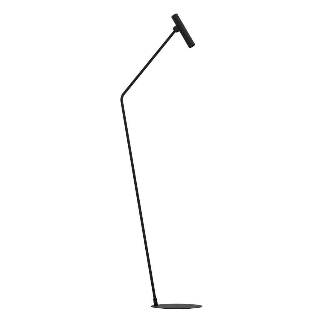 1 Light Led Floor Lamp W/ Black Finish & Black Directional Shade by Eglo