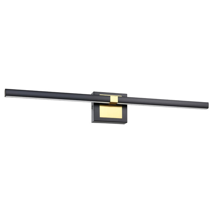 1 Light Integrated Led Bath/Vanity Light W/ Black & Brushed Brass Finish by Eglo