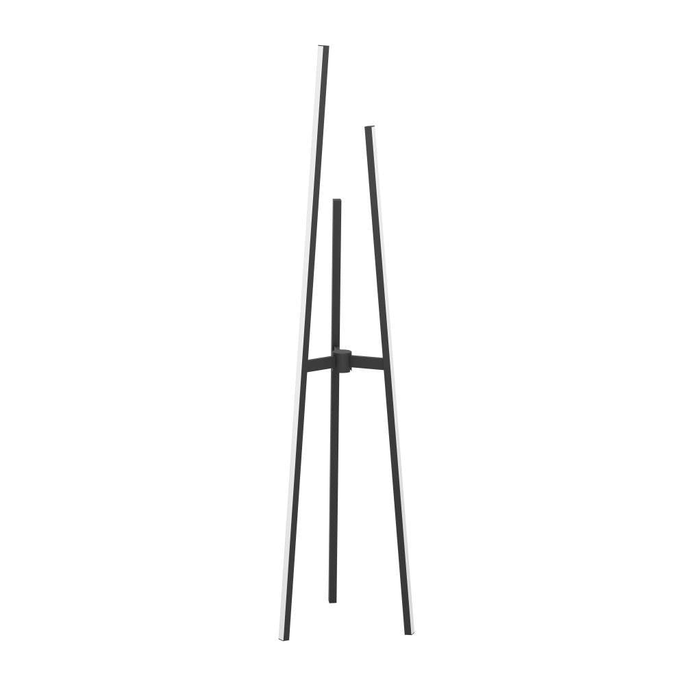 3 Light Integrated Led Floor Lamp With Black Finish & White Diffuser by Eglo