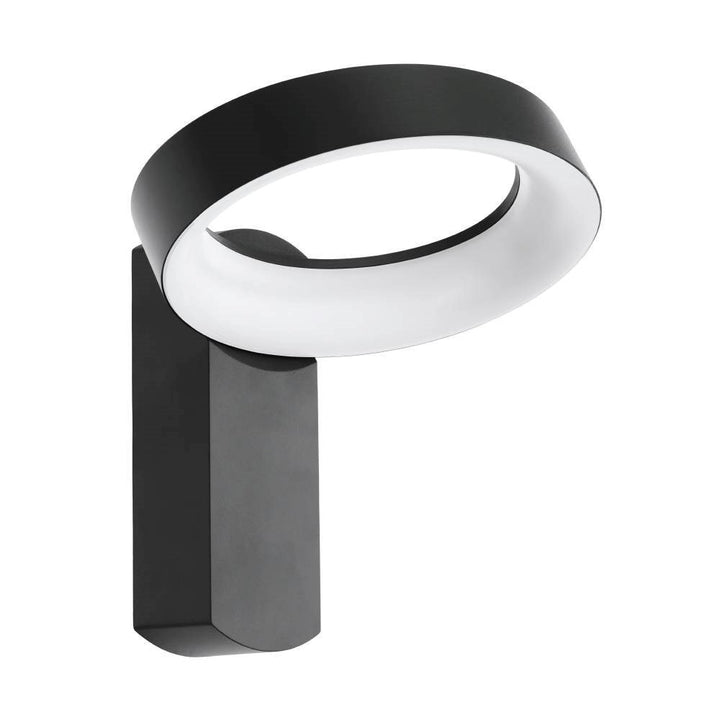 1 Light Led Outdoor Wall Light W/ Black Finish & White Acrylic Diffuser by Eglo
