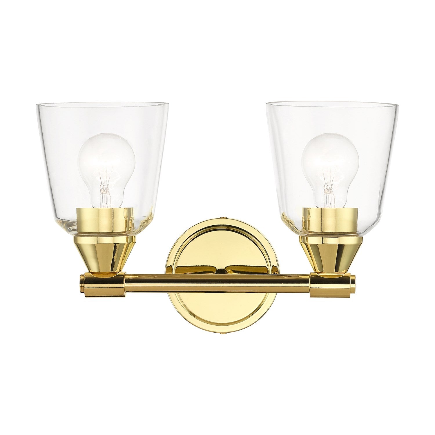 2 Light Polished Brass Vanity Sconce by Livex Lighting