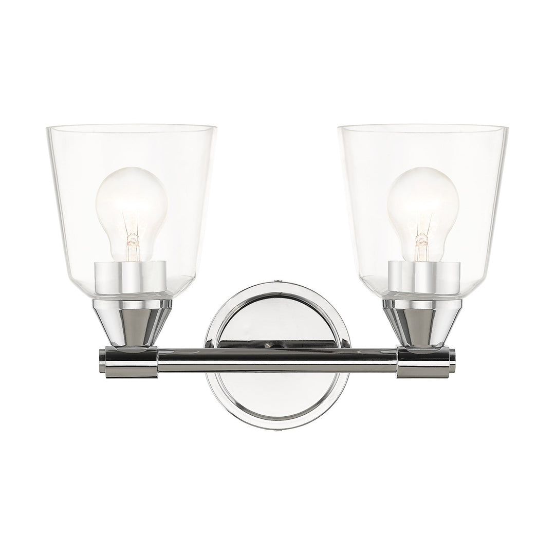 2 Light Polished Chrome Vanity Sconce by Livex Lighting