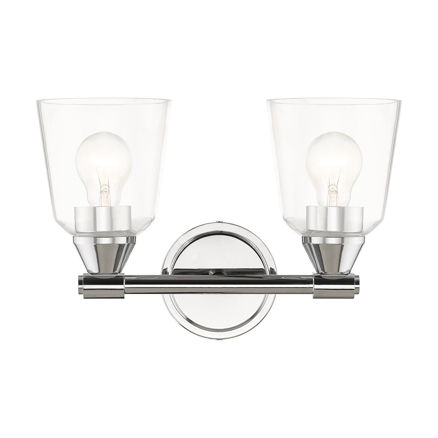 2 Light Polished Chrome Vanity Sconce by Livex Lighting