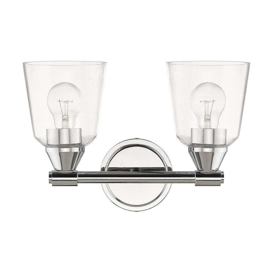 2 Light Polished Chrome Vanity Sconce