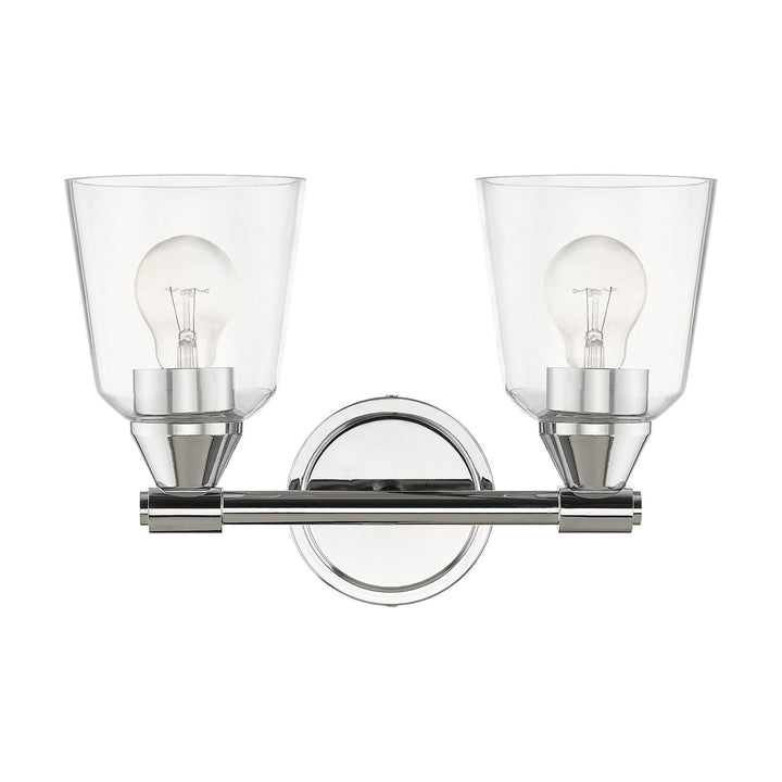 2 Light Polished Chrome Vanity Sconce