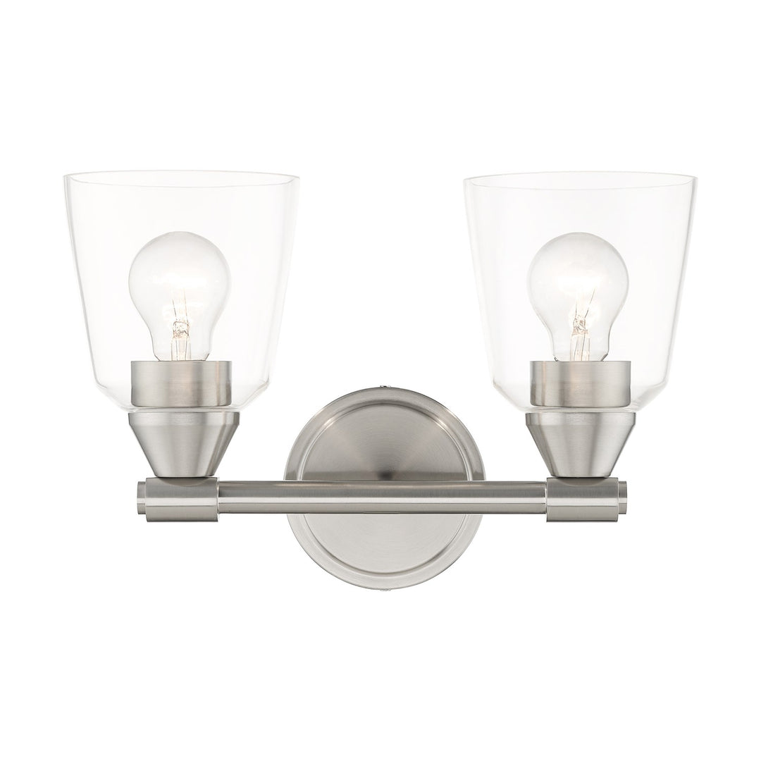 2 Light Brushed Nickel Vanity Sconce by Livex Lighting