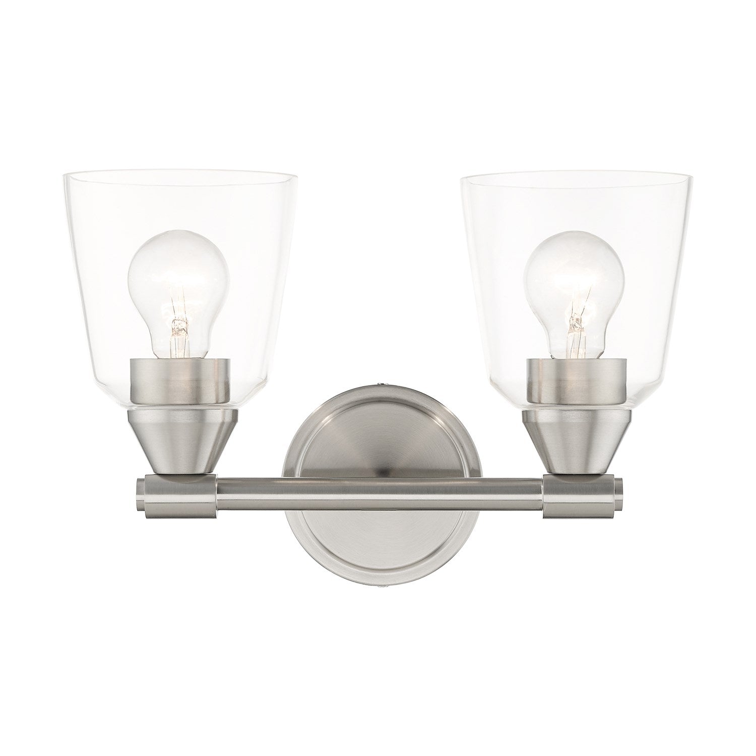 2 Light Brushed Nickel Vanity Sconce by Livex Lighting
