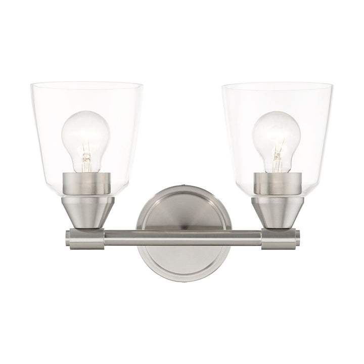2 Light Brushed Nickel Vanity Sconce by Livex Lighting