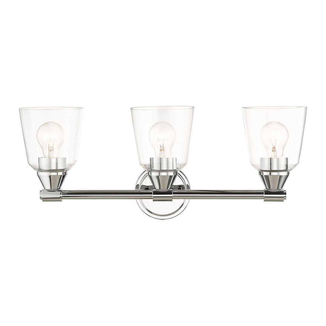 3 Light Polished Chrome Vanity Sconce by Livex Lighting