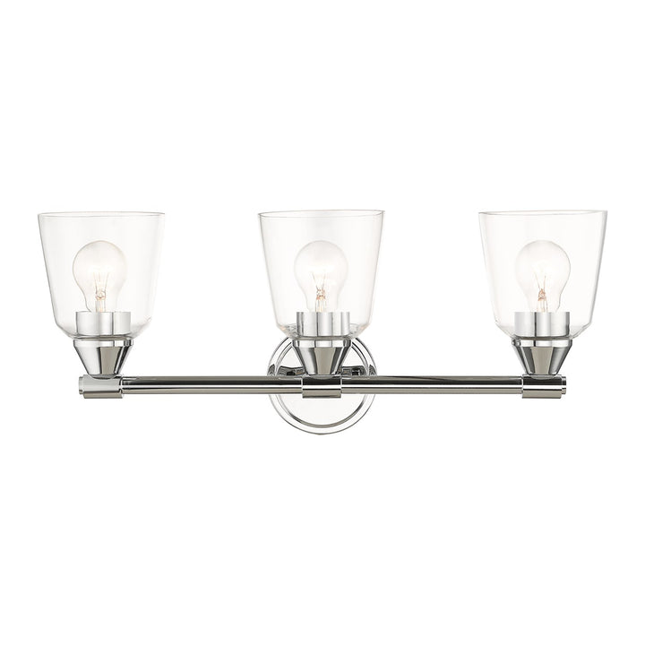 3 Light Polished Chrome Vanity Sconce by Livex Lighting