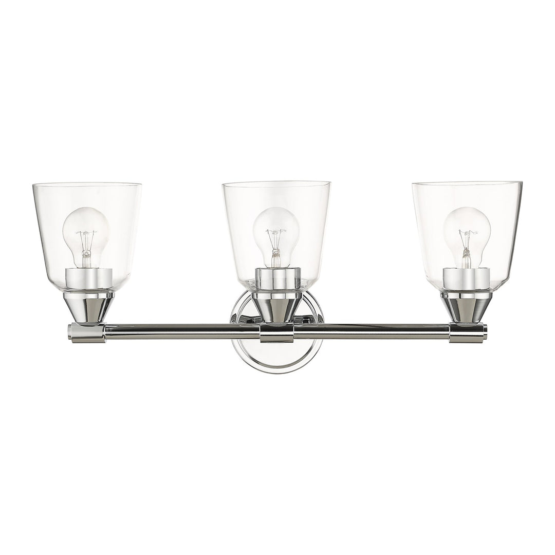 3 Light Polished Chrome Vanity Sconce