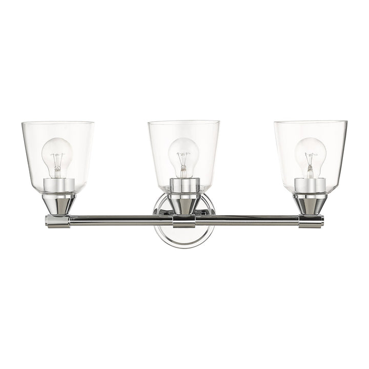3 Light Polished Chrome Vanity Sconce