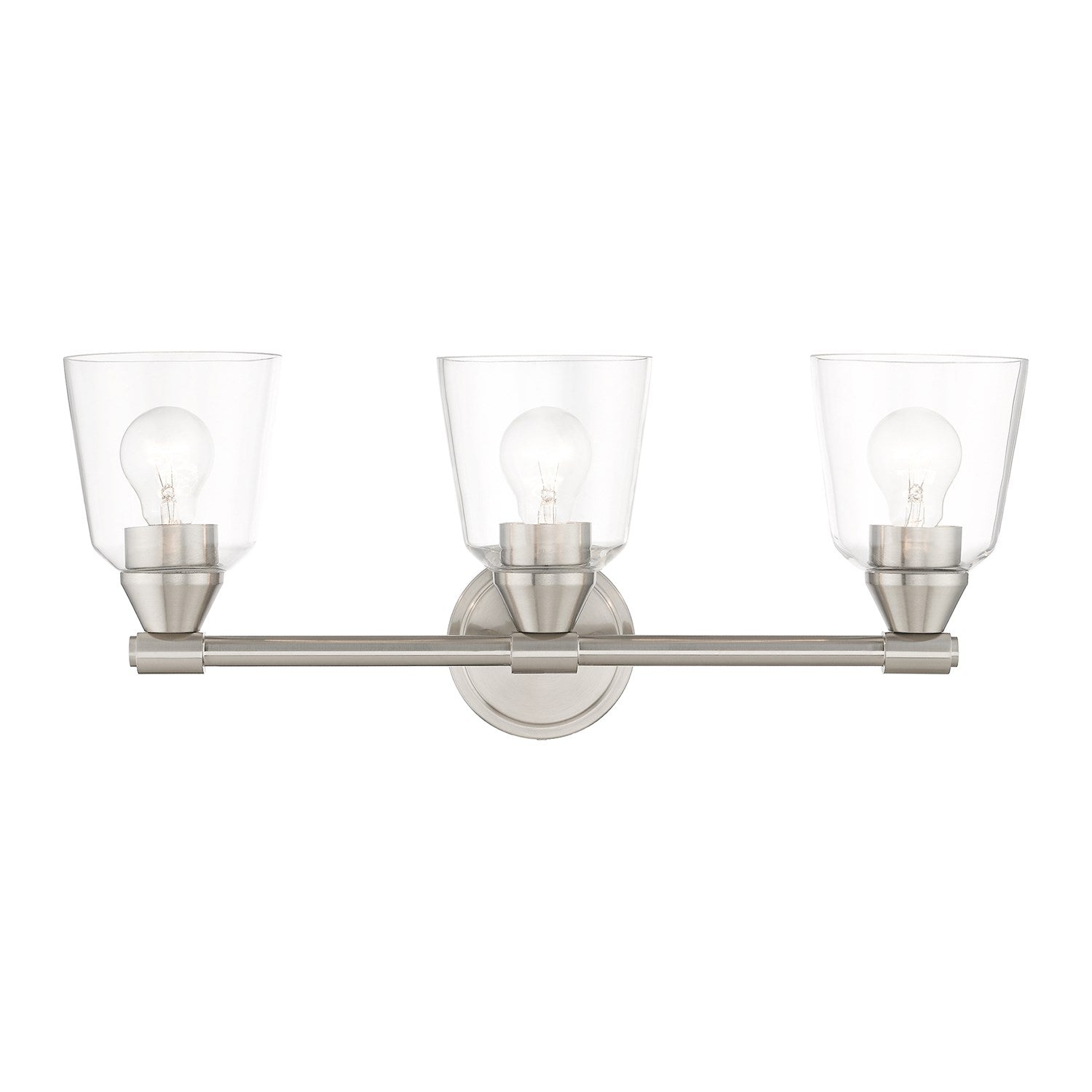 3 Light Brushed Nickel Vanity Sconce by Livex Lighting