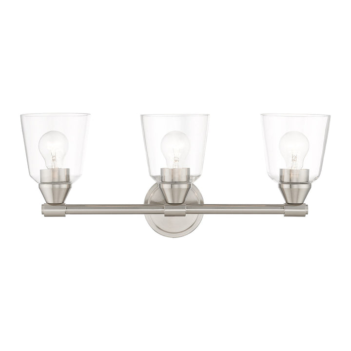 3 Light Brushed Nickel Vanity Sconce by Livex Lighting