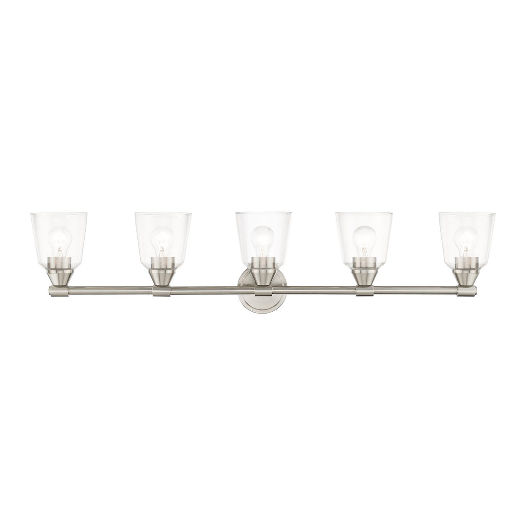 5 Light Brushed Nickel Large Vanity Sconce by Livex Lighting